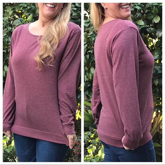 Best Seller Restock Wine Red Basic Tee - Picture 7 of 8